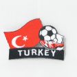TURKEY SOCCER BALL FOOTBALL IRON ON EMBROIDERED PATCH CREST BADGE .. NEW