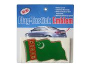 TURKMENISTAN COUNTRY FLAG WAVY BUMPER DECAL STICKER EMBLEM ...