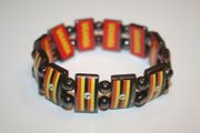 UGANADA COUNTRY FLAG FLEXIBLE METAL SPORTS BRACELET WRISTBAND .. NEW