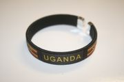 UGANDA BLACK COUNTRY FLAG FLEXIBLE C BRACELET WRISTBAND ... NEW