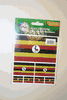UGANDA COUNTRY FLAG COLLECTION OF 7 DIFFERENT SIZE STICKERS SET . NEW