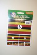 UGANDA COUNTRY FLAG COLLECTION OF 7 DIFFERENT SIZE STICKERS SET . NEW