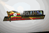 UGANDA COUNTRY FLAG LONG METALIC CAR AUTOMOBILE BUMPER STICKER DECAL EMBLEM ..NEW