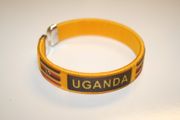 UGANDA YELLOW COUNTRY FLAG FLEXIBLE METAL NYLON BRACELET ... NEW