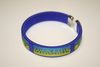 UKRAINE BLUE COUNTRY FLAG FLEXIBLE METAL NYLON BRACELET WRIST BAND ... NEW