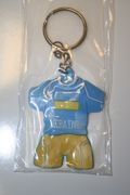 UKRAINE BLUE COUNTRY FLAG SOCCER JERSEY KEYCHAIN FOOTBALL ... NEW