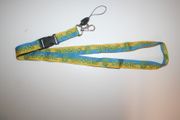UKRAINE BLUE & YELLOW COUNTRY FLAG LANYARD KEYCHAIN PASSHOLDER .. NEW