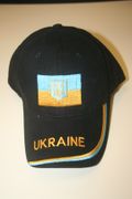 UKRAINE COUNTRY FLAG BLACK HAT BASEBALL CAP .. NEW
