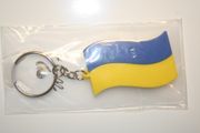 UKRAINE COUNTRY FLAG SILICONE KEYCHAIN  ... NEW