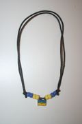 UKRAINE COUNTRY FLAG WITH CREST NECKLACE CHOKER .. NEW