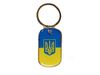 UKRAINE COUNTRY FLAG WITH TRIDENT KEYCHAIN ..HIGH QUALITY .. NEW
