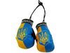 UKRAINE COUNTRY FLAG WITH TRIDENT MINI BOXING GLOVES ..HIGH QUALITY .. NEW