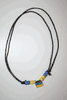 UKRAINE COUNTRY FLAG WITHOUT CREST METAL NECKLACE CHOKER .. NEW