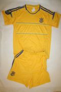 UKRAINE EURO CUP 2012 KIDS YOUTHS SOCCER FOOTBALL YELLOW JERSEY WITH YELLOW SHORTS .. NEW