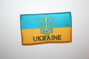 UKRAINE LARGE COUNTRY FLAG IRON ON EMBROIDERED PATCH CREST BADGE .. NEW
