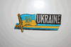 UKRAINE WITH LOGO COUNTRY FLAG WORD IRON ON PATCH CREST BADGE .. NEW