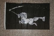 UNICORN BLACK 3 X 5 FEET FLAG BANNER TAPESTRY ... NEW IN PACKAGE