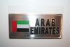 UNITED ARAB EMIRATES COUNTRY FLAG SMALL SILVER MERAL LICENSE PLATE STICKER DECAL EMBLEM .. NEW