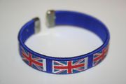 UNITED KIINGDOM BLUE  COUNTRY FLAG FLEXIBLE C  BRACELET WRISTBAND .. NEW