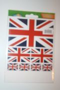 UNITED KINGDOM COUNTRY FLAG SET OF 7 DIFFERENT SIZE STICKERS DECALS EMBLEMS ..GREAT BRITAIN ..  NEW IN PACKAGE