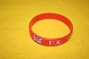 UNITED KINGDOM RED SILICONE BRACELET ENGLAND ...NEW