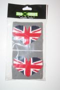 UNITED KINGDOM SET OF 2 HEART FLAG WRISTBANDS SWEATBANDS .. GREAT BRITAIN ..NEW
