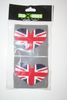 UNITED KINGDOM SET OF 2 HEART FLAG WRISTBANDS SWEATBANDS .. GREAT BRITAIN ..NEW