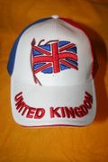UNITED KINGDOM UK WHITE BLUE & RED COUNTRY FLAG  EMBOSSED HAT CAP .. NEW