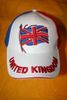 UNITED KINGDOM UK WHITE BLUE & RED COUNTRY FLAG  EMBOSSED HAT CAP .. NEW