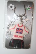 UNITED KINGDOM WHITE & BLACK SILICONE KEYCHAIN .. NEW