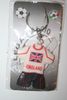 UNITED KINGDOM WHITE & BLACK SILICONE KEYCHAIN .. NEW