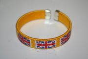 UNITED KINGDOM YELLOW COUNTRY FLAG FLEXIBLE C BRACELET WRISTBAND .. NEW