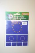 UNITED NATIONS  FLAG COLLECTION OF 7 DIFFERENT SIZE STICKERS .. NEW