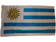 URUGUAY 12" X 18" INCHES COUNTRY HIGH QUALITY FLAG WITH SLEAVE WITHOUT STICK .. FIFA SOCCER WORLD CUP .. NEW