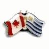 URUGUAY / CANADA COUNTRY FLAG SMALL METAL FRIENDSHIP LAPEL PIN BADGE .. NEW URUGUAY / CANADA COUNTRY FLAG SMALL METAL FRIENDSHIP LAPEL PIN BADGE .. NEW