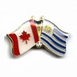 URUGUAY / CANADA COUNTRY FLAG SMALL METAL FRIENDSHIP LAPEL PIN BADGE .. NEW