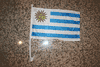 URUGUAY COUNTRY CAR FLAG FOR YOUR AUTOMOBILE WITH POLE .. NEW