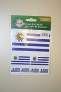 URUGUAY COUNTRY FLAG COLLECTION OF 7 DIFFERENT SIZE STICKERS .. NEW