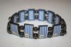 URUGUAY COUNTRY FLAG FLEXIBLE METAL REVERSIBLE SPORTS BRACELET .. NEW