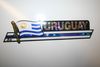 URUGUAY COUNTRY FLAG LONG METALIC CAR AUTOMOBILE BUMPER STICKER DECAL EMBLEM .. FIFA WORLD CUP SOCCER FOOTBALL .. NEW