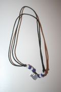 URUGUAY COUNTRY FLAG METAL NECKLACE CHOKER .. NEW
