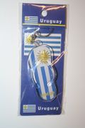 URUGUAY COUNTRY FLAG SHOE SANDLE KEYCHAIN .. NEW