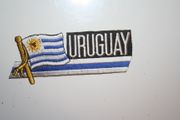 URUGUAY COUNTRY FLAG WORD IRON ON PATCH CREST BADGE . NEW