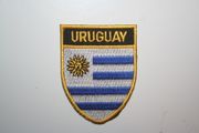 URUGUAY OVAL COUNTRY FLAG IRON ON SHIELD PATCH CREST BADGE . NEW