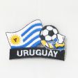 URUGUAY SOCCER BALL FOOTBALL IRON ON EMBROIDERED PATCH CREST BADGE .. NEW