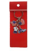 USA 4 CHARMING DIFFERENT SHAPE DESIGN METAL KEYCHAIN ... NEW