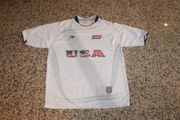 USA FIFA WORLD CUP COUNTRY FLAG SOCCER FOOTBALL JERSEY SHIRT TOP  BY DRAKO .. ONE SIZE .. NEW