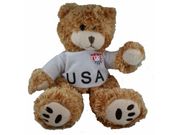 USA FIFA WORLD CUP SOCCER FOOTBALL SOFT PLUSH JERSEY TEDDY BEAR .. NEW