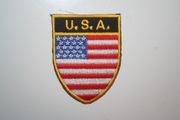 USA OVAL COUNTRY FLAG IRON ON SHIELD PATCH CREST BADGE ... UNITED STATES .. NEW