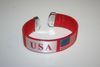 USA RED COUNTRY FLAG SUPER THICK BRACELET WRISTBAND .. NEW USA RED COUNTRY FLAG SUPER THICK BRACELET WRISTBAND .. NEW